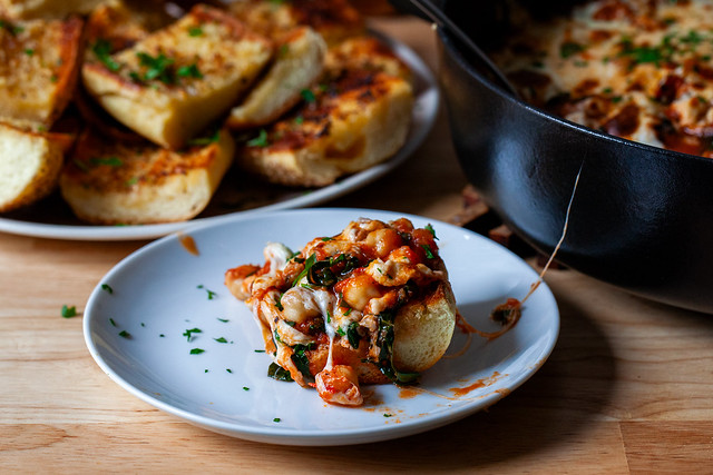 ziti chickpeas with sausage and kale-13