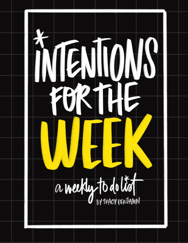 Intentions for the Week Workbook by Tracy Benjamin now on sale!