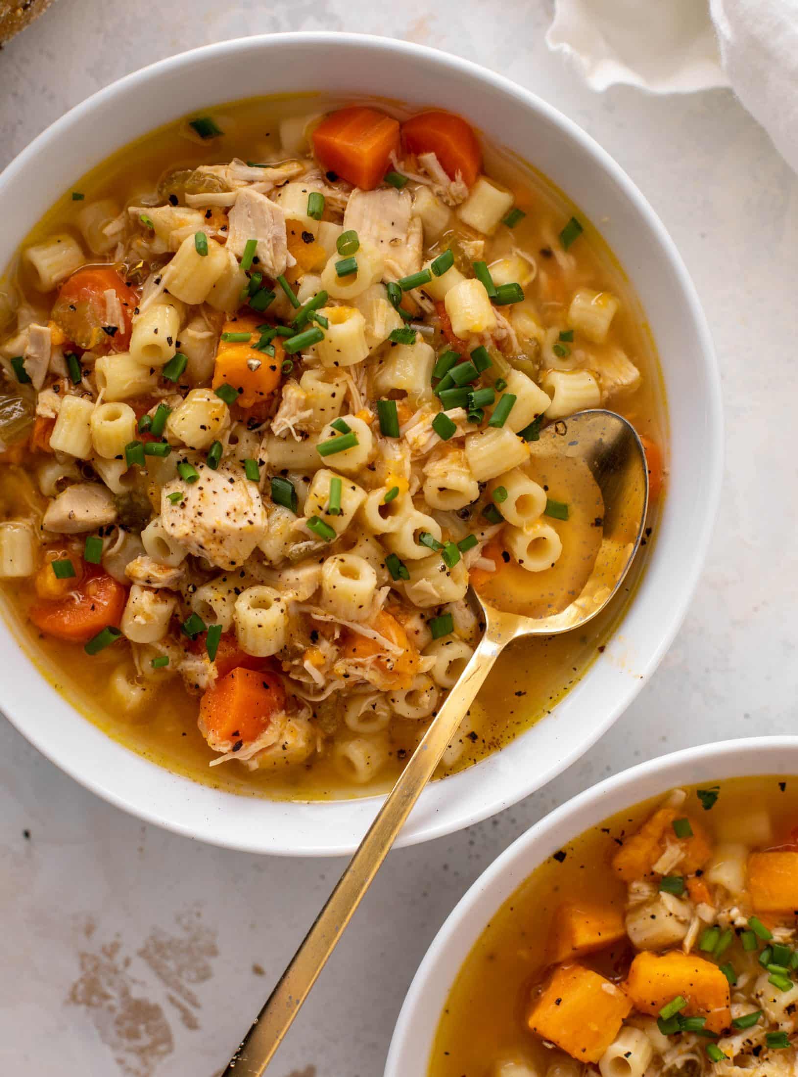 sweet potato chicken noodle soup