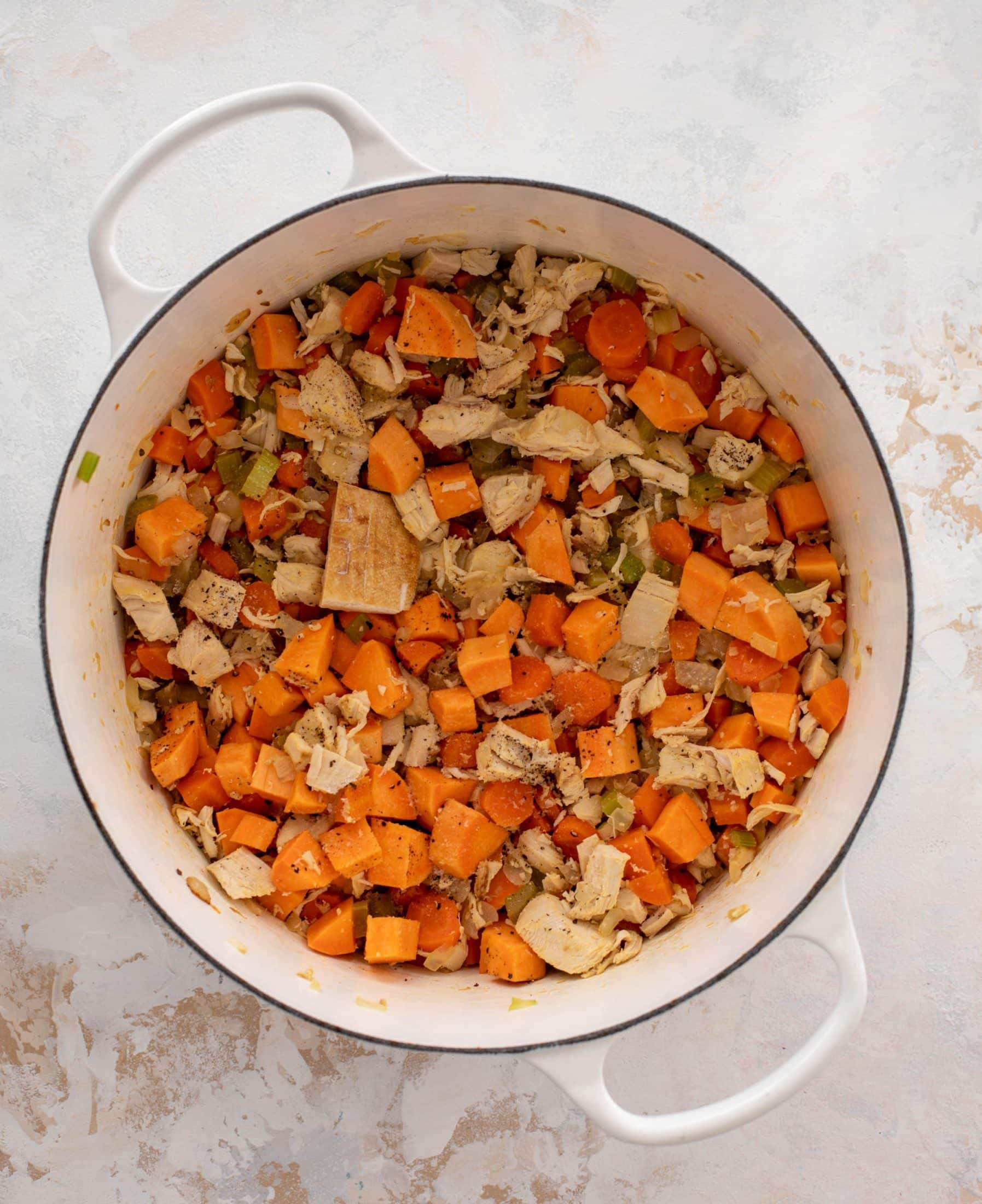 sweet potato chicken noodle soup