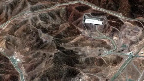 Reuters A satellite image of Fordo, one of three Iranian nuclear sites hit by the US
